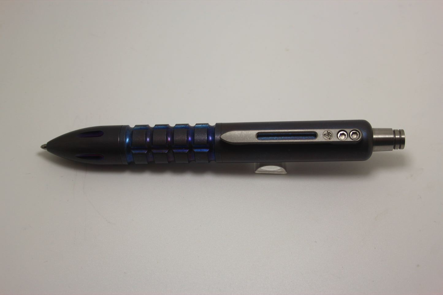 Tuff Writer MK1 Flamed Monkey Edge Pattern Titanium Ballpoint