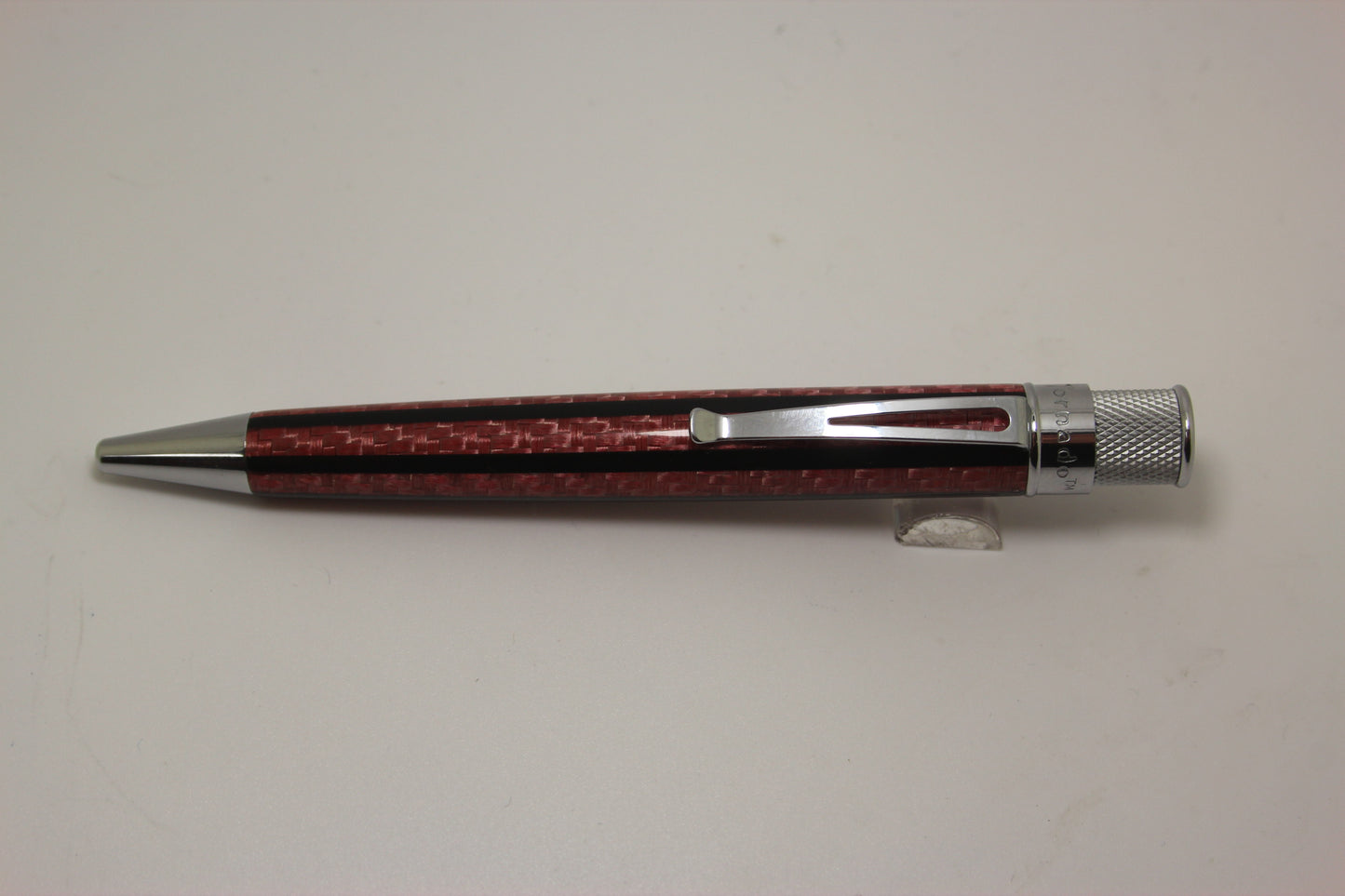 Retro 51 Red Carbon Fiber Black Stripe Rollerball