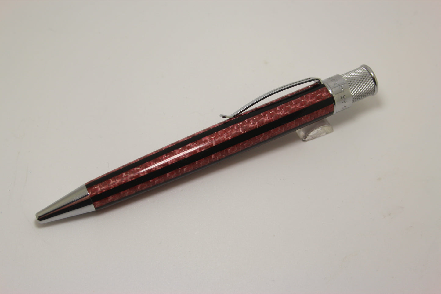 Retro 51 Red Carbon Fiber Black Stripe Rollerball