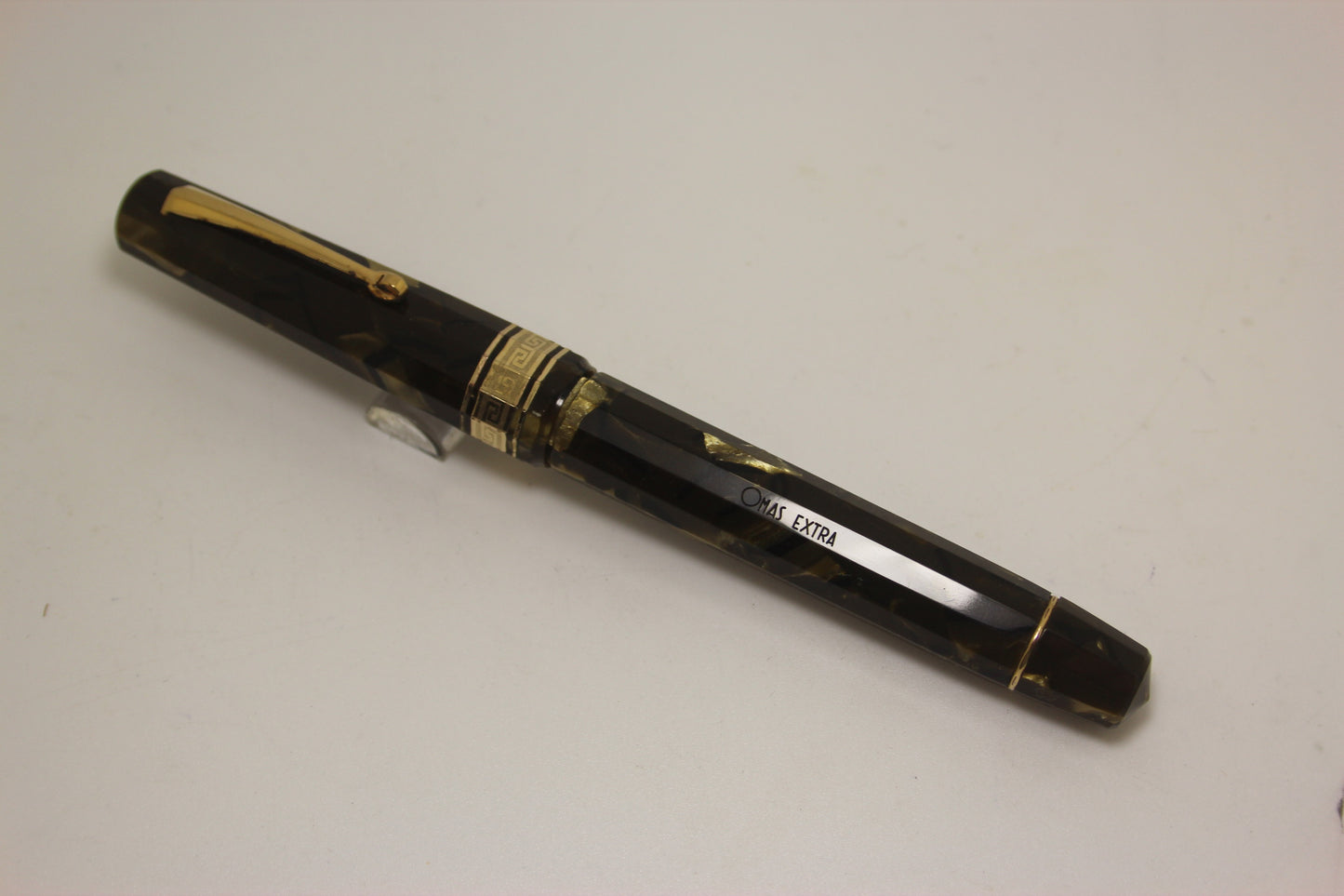 Omas Celluloid Staft Green Paragon Fountain Pen