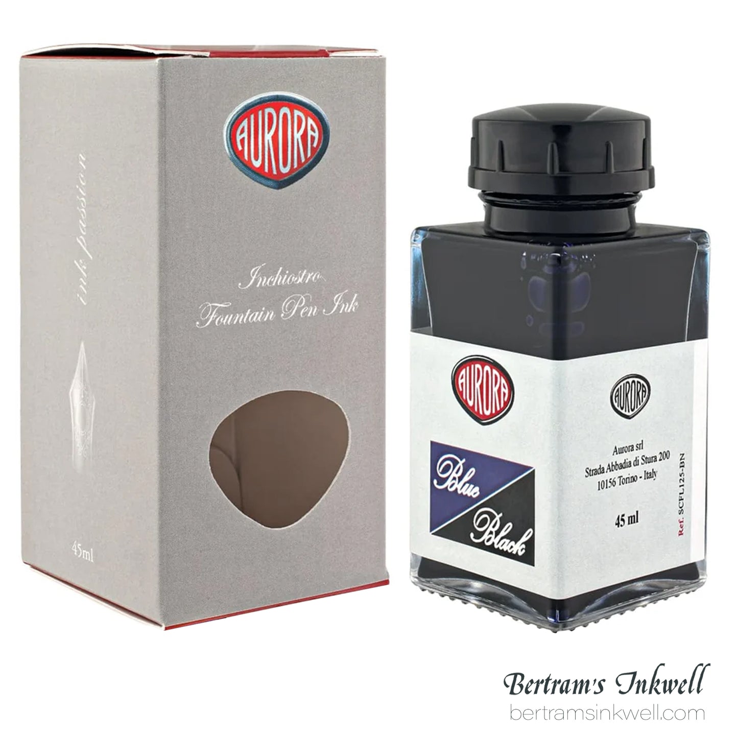 Aurora Blue/Black Bottled Ink - 45 ml
