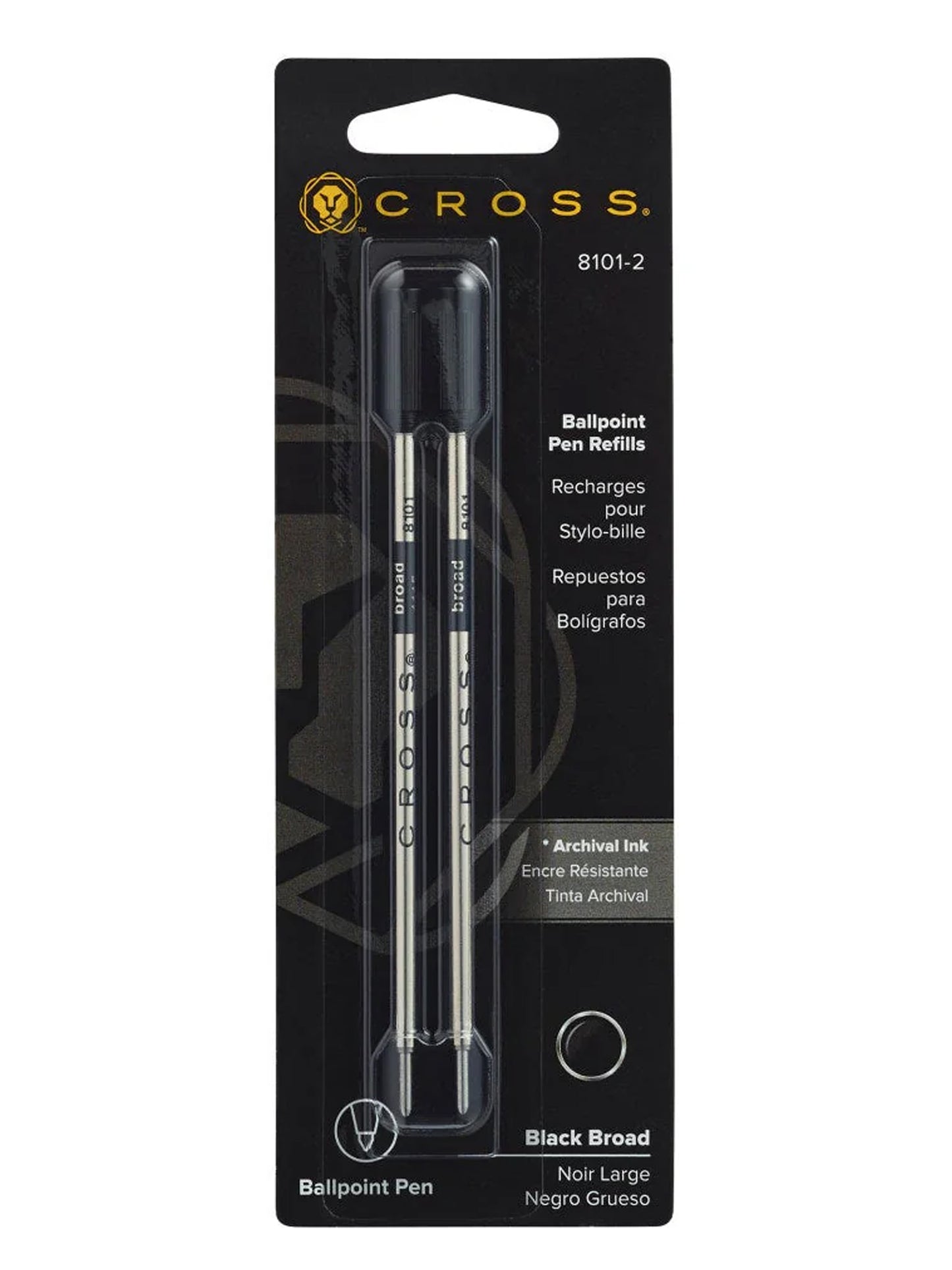 Cross Ballpoint Refills Black Broad 2 Pack