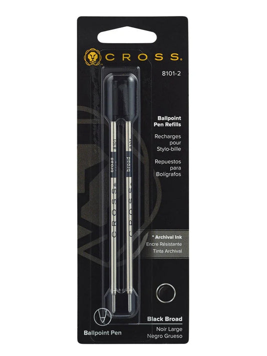 Cross Ballpoint Refills Black Broad 2 Pack