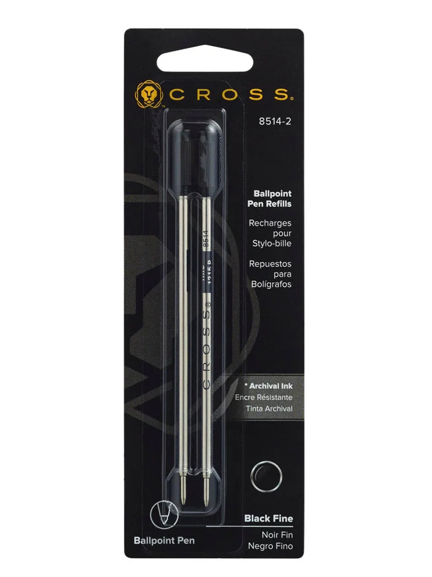 Cross Ballpoint Refills Black Fine 2 Pack
