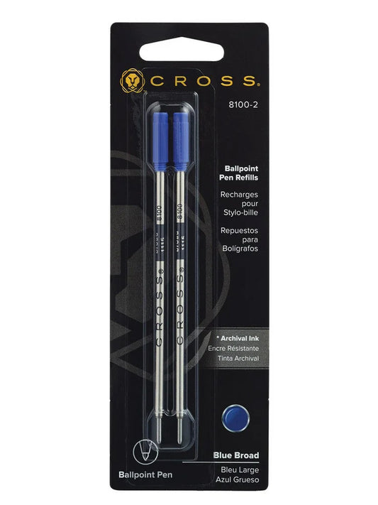 Cross Ballpoint Refills Blue Broad 2 Pack