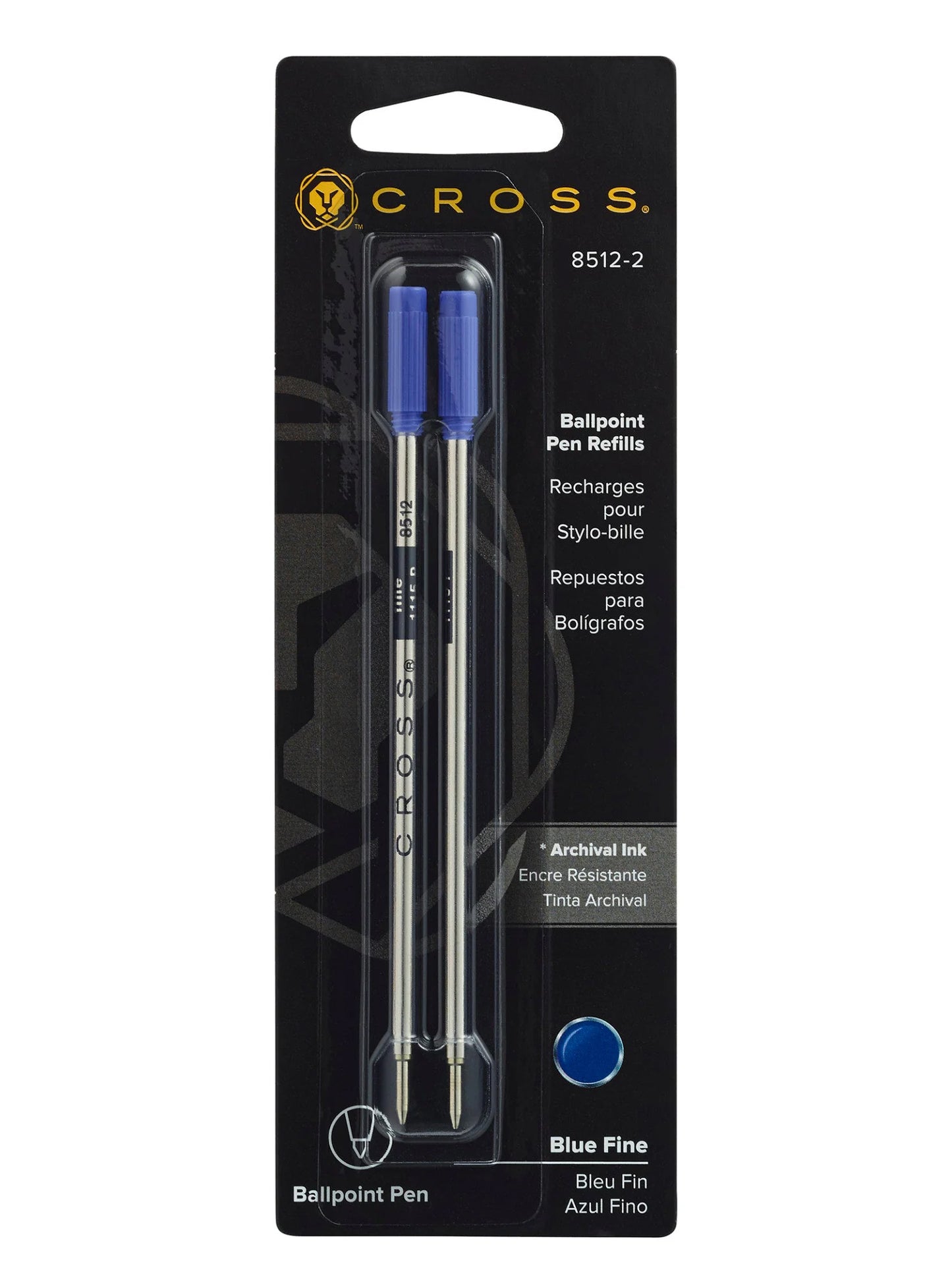 Cross Ballpoint Refills Blue Fine 2 Pack