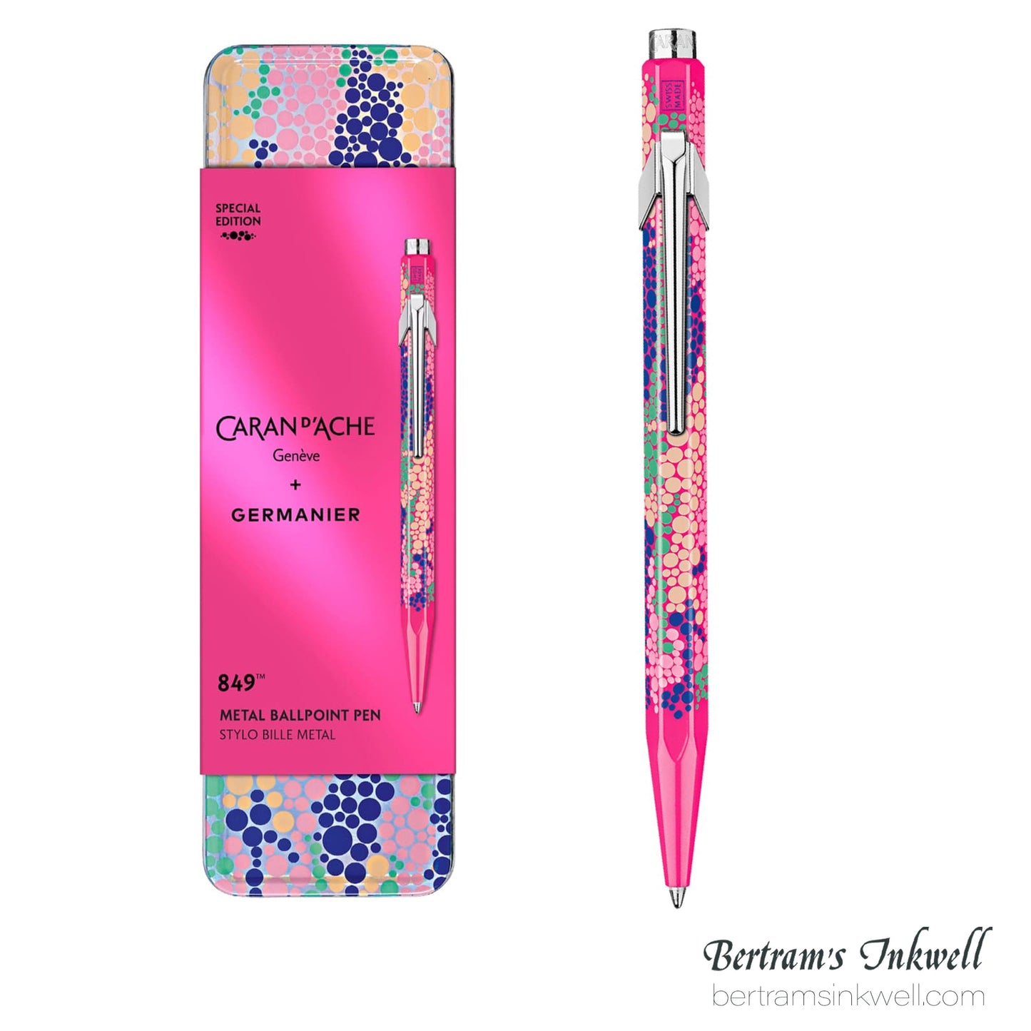 Caran d'Ache 849 Germanier Neon Pink Ballpoint Pen - Special Edition