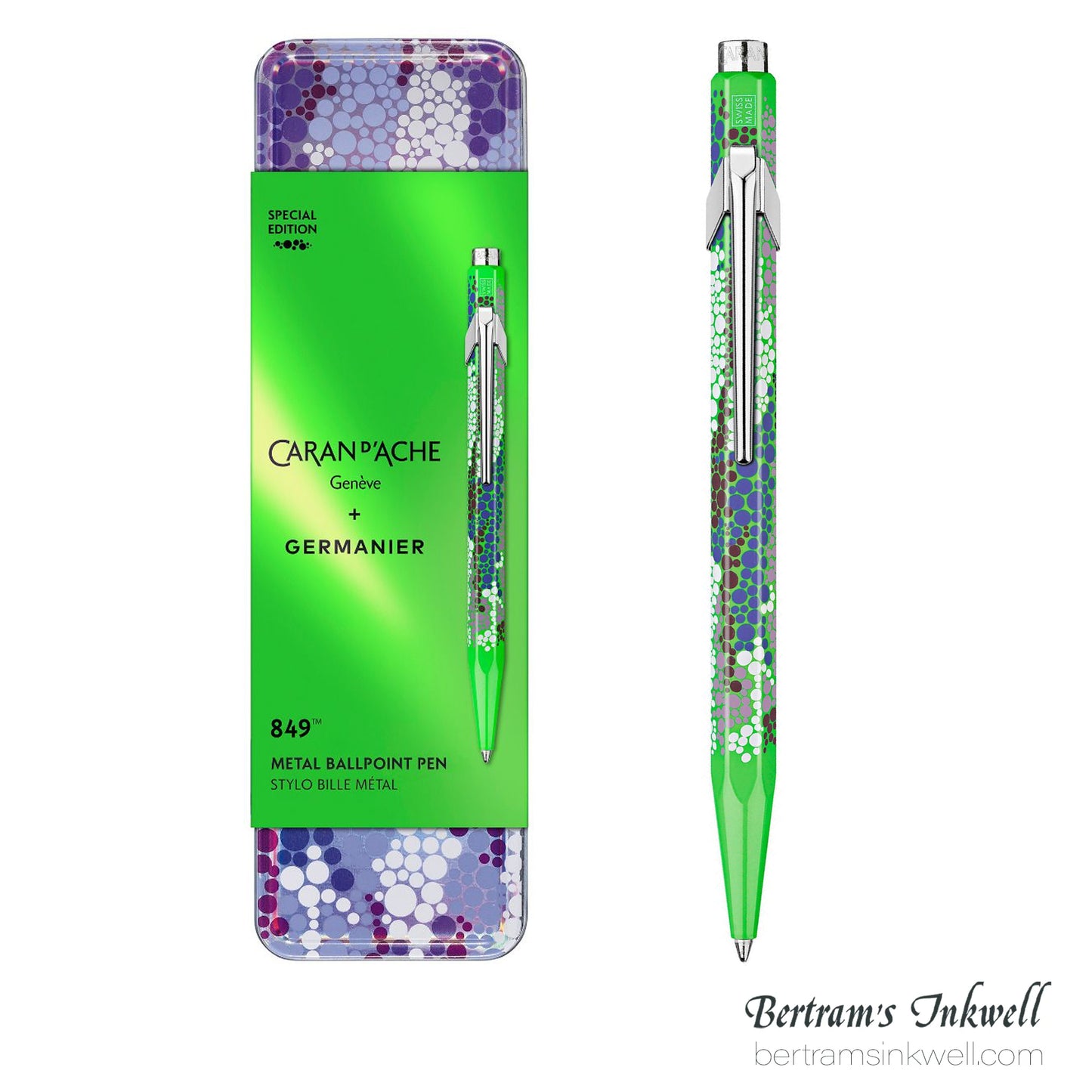 Caran d'Ache 849 Germanier Neon Green Ballpoint Pen - Special Edition