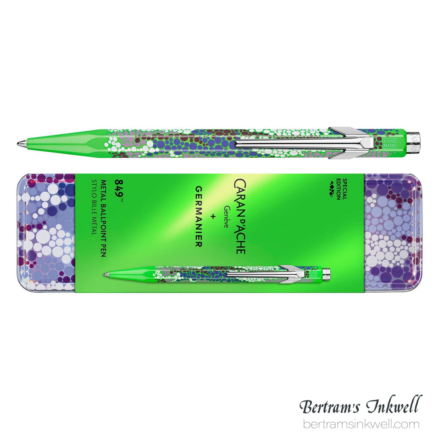 Caran d'Ache 849 Germanier Neon Green Ballpoint Pen - Special Edition