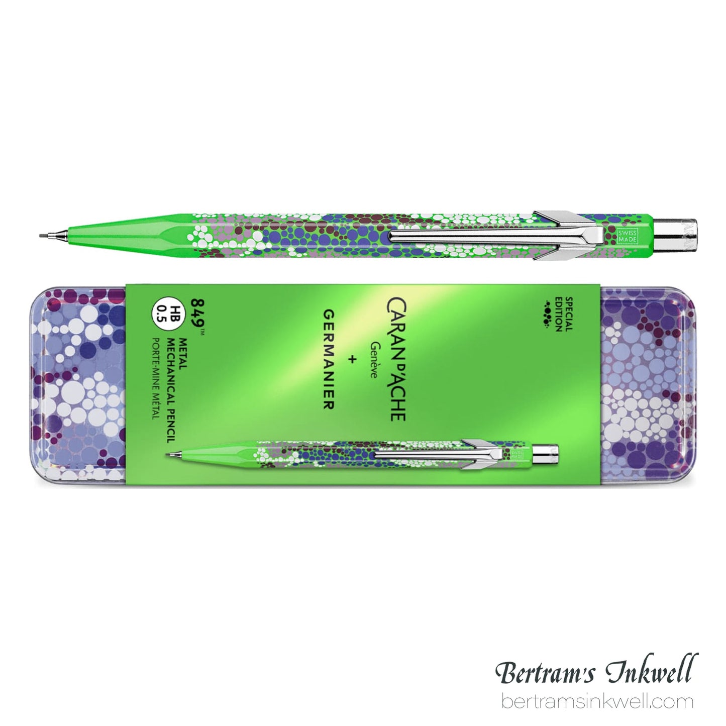 Caran d'Ache 849 Germanier Neon Green Mechanical Pencil 0.5mm - Special Edition