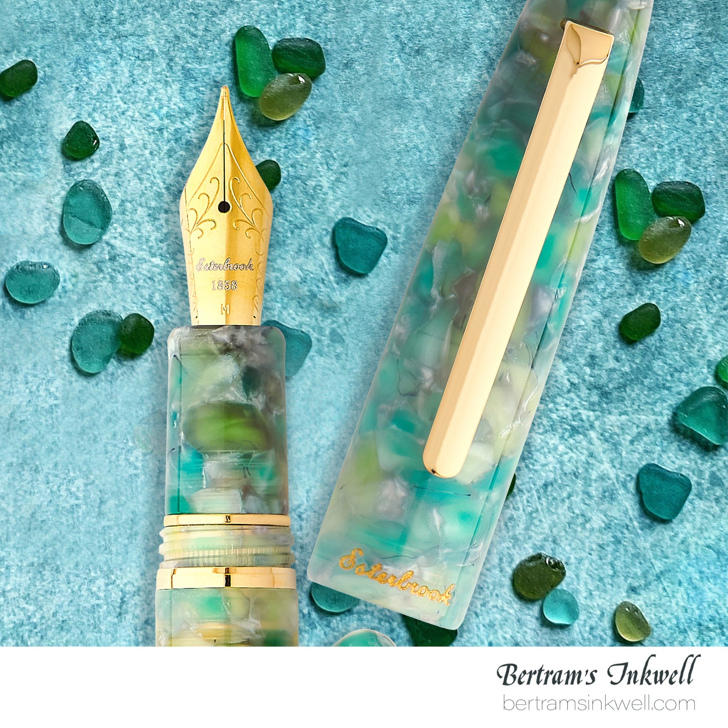 Esterbrook Estie Sea Glass Regular Size Gold Trim Fountain Pen