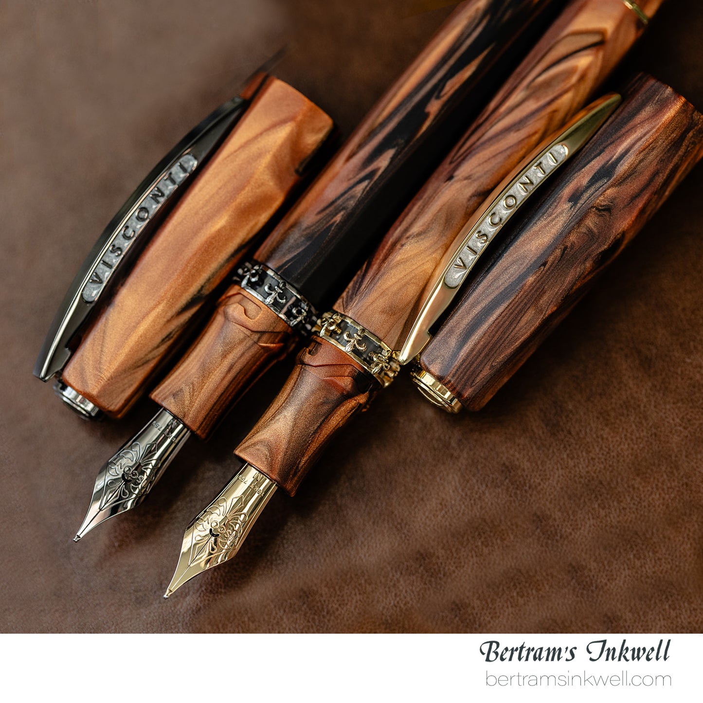 Visconti Medici Briarwood Gold Trim Oversize Rollerball