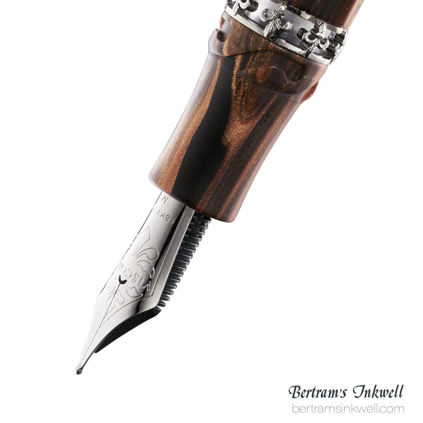 Visconti Medici Briarwood Ruthenium Trim Oversize Fountain Pen