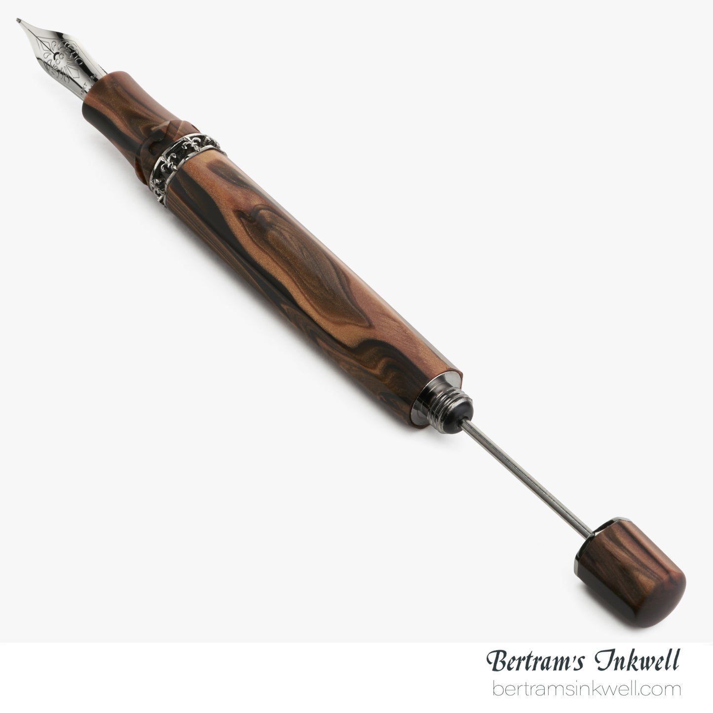 Visconti Medici Briarwood Ruthenium Trim Oversize Fountain Pen