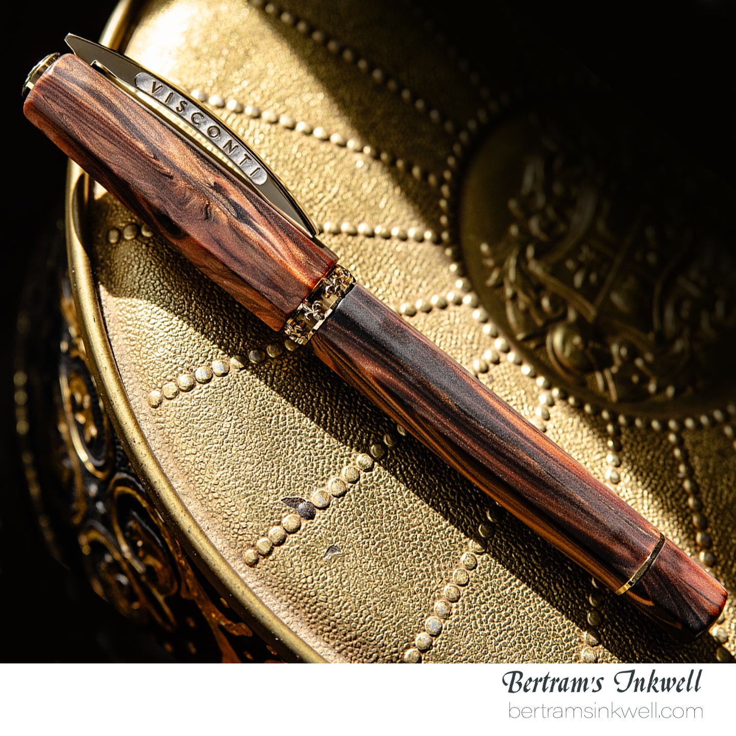 Visconti Medici Briarwood Ruthenium Trim Oversize Fountain Pen