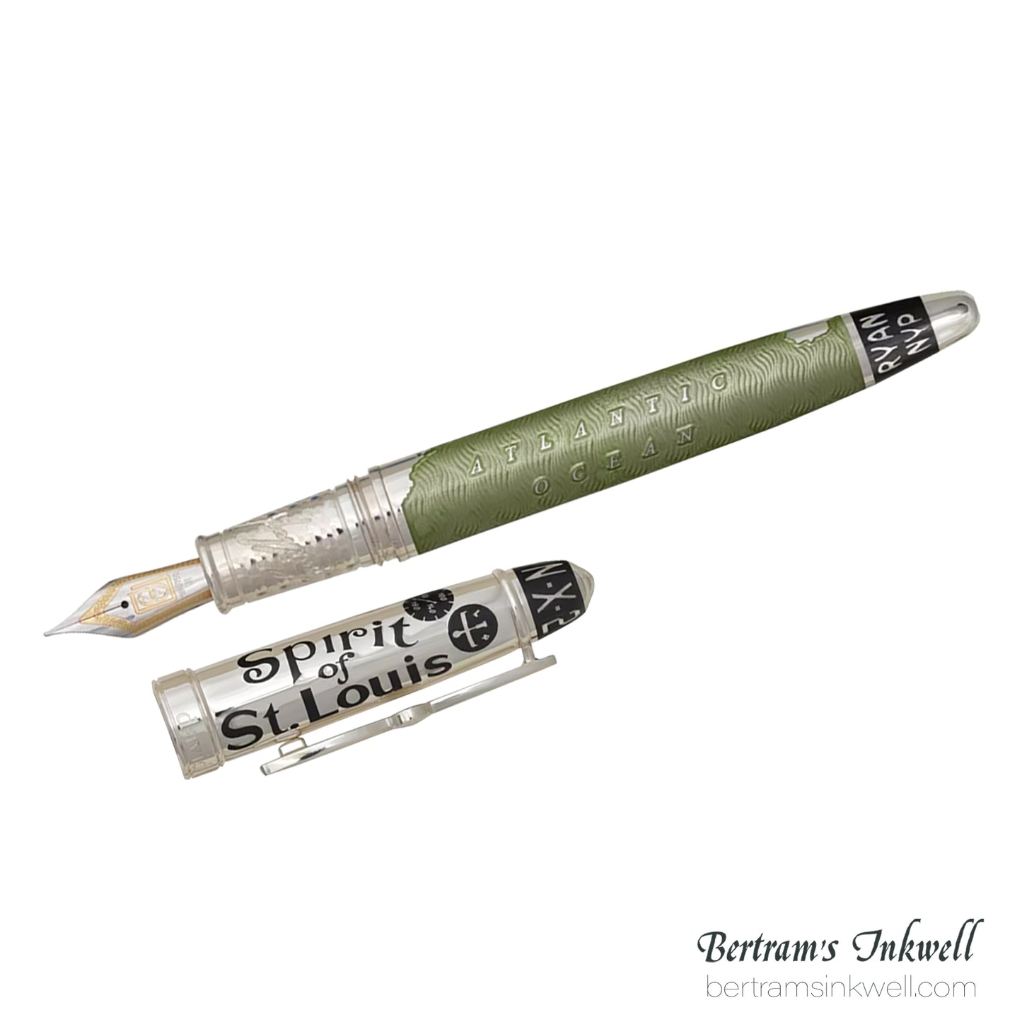 David Oscarson Spirit of St. Louis Fountain Pen - Charles Lindbergh Sea Green