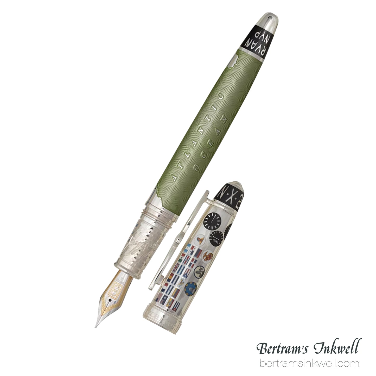 David Oscarson Spirit of St. Louis Fountain Pen - Charles Lindbergh Sea Green