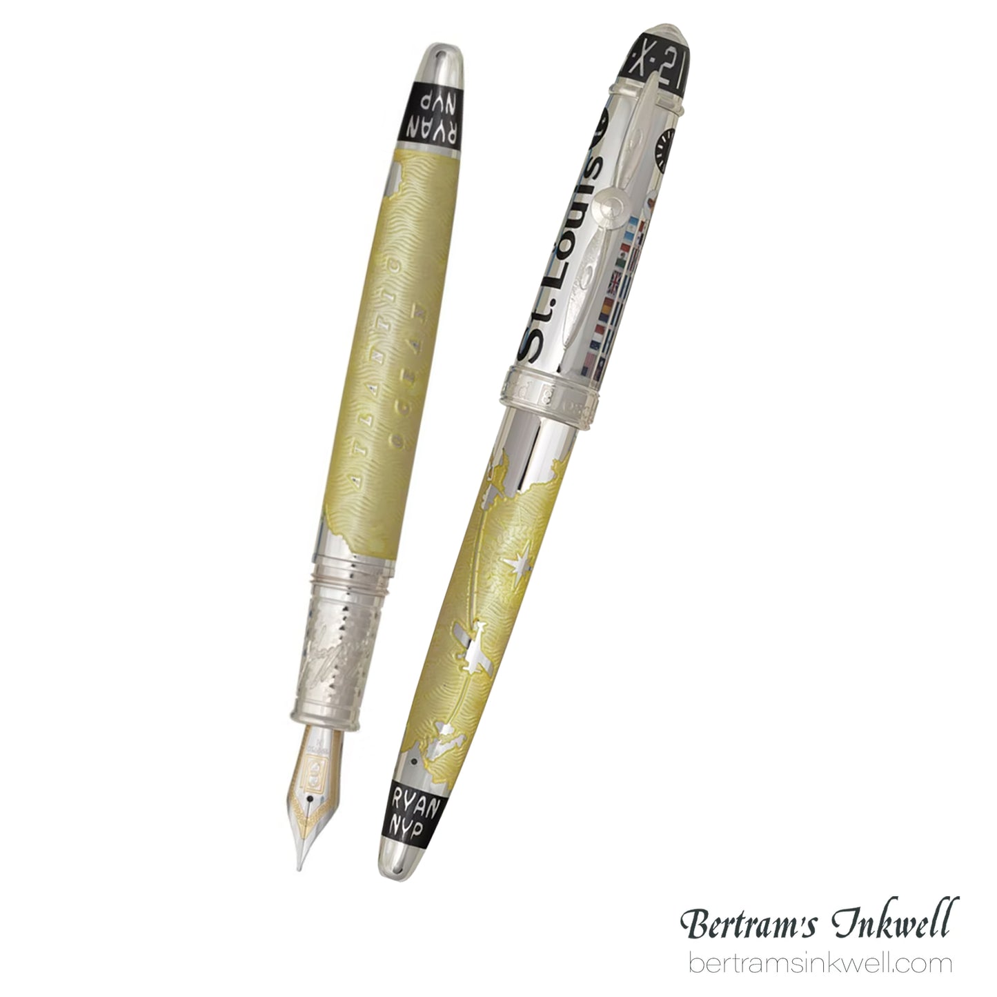 David Oscarson Spirit of St. Louis Fountain Pen - Charles Lindbergh Sunburst