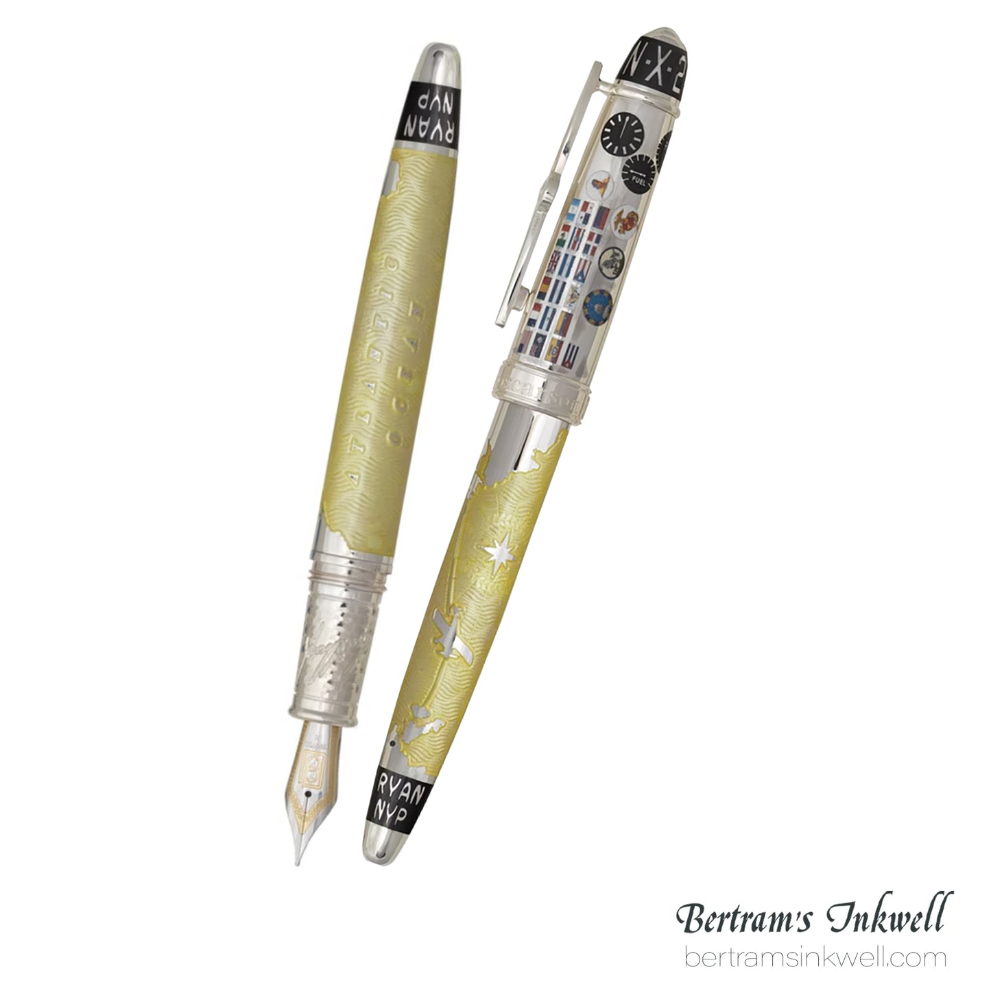 David Oscarson Spirit of St. Louis Fountain Pen - Charles Lindbergh Sunburst