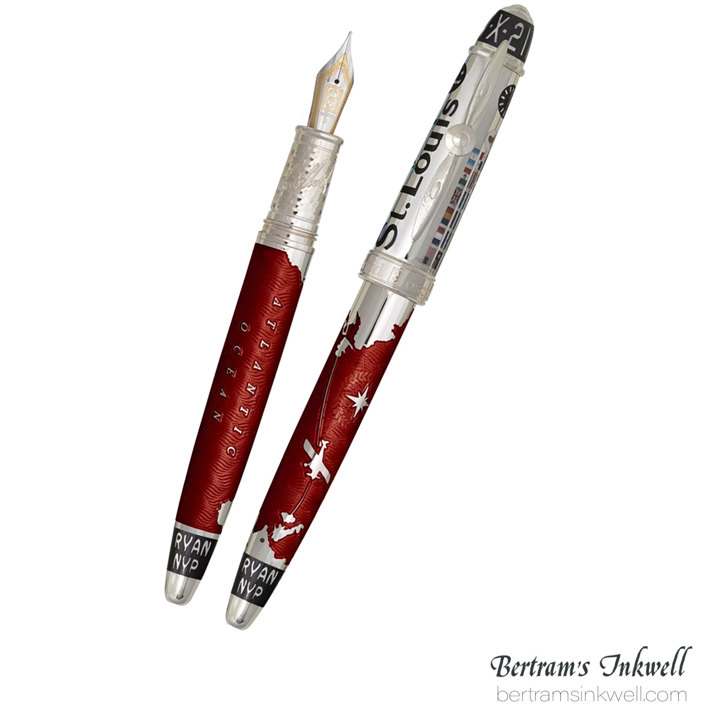 David Oscarson Spirit of St. Louis Fountain Pen - Charles Lindbergh Sunset