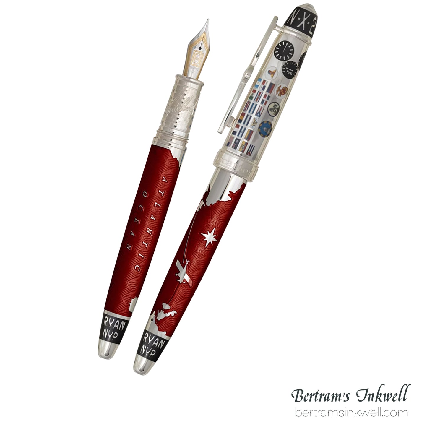 David Oscarson Spirit of St. Louis Fountain Pen - Charles Lindbergh Sunset
