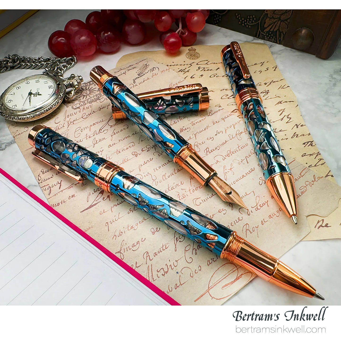 Conklin Endura Deco Crest Demo Blue Rollerball