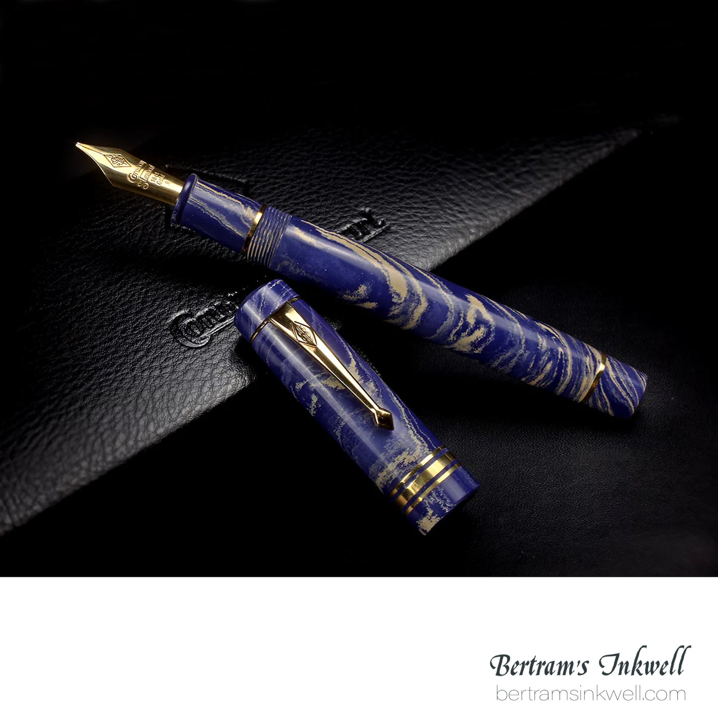 Conway Stewart Belliver Prototype (Blue and Cream Ebonite Swirl) Fountain Pen, 2014