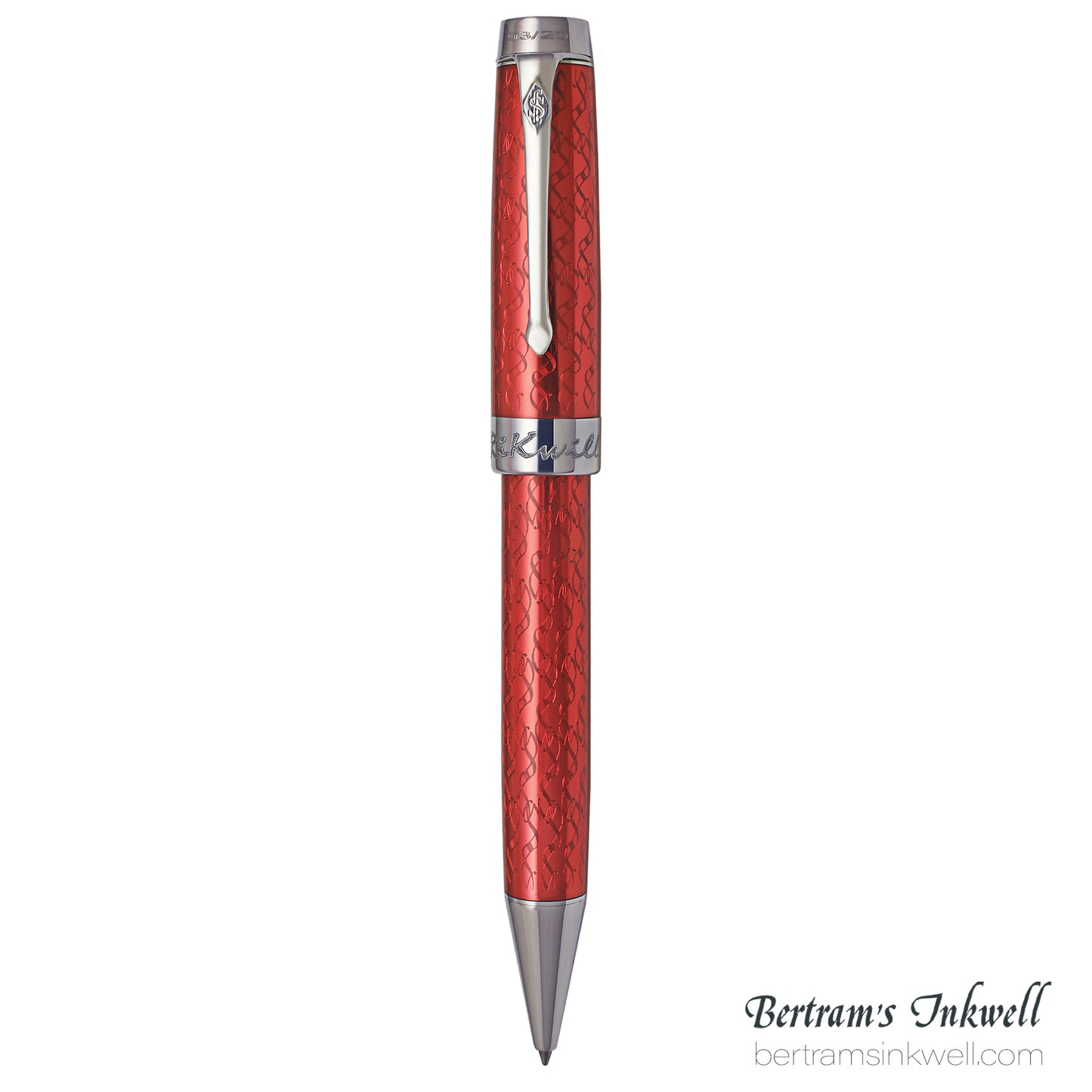 Conway Stewart Duro Serling Silver and Enamel Cherry Red Limited Edition Ballpoint Pen, 2012