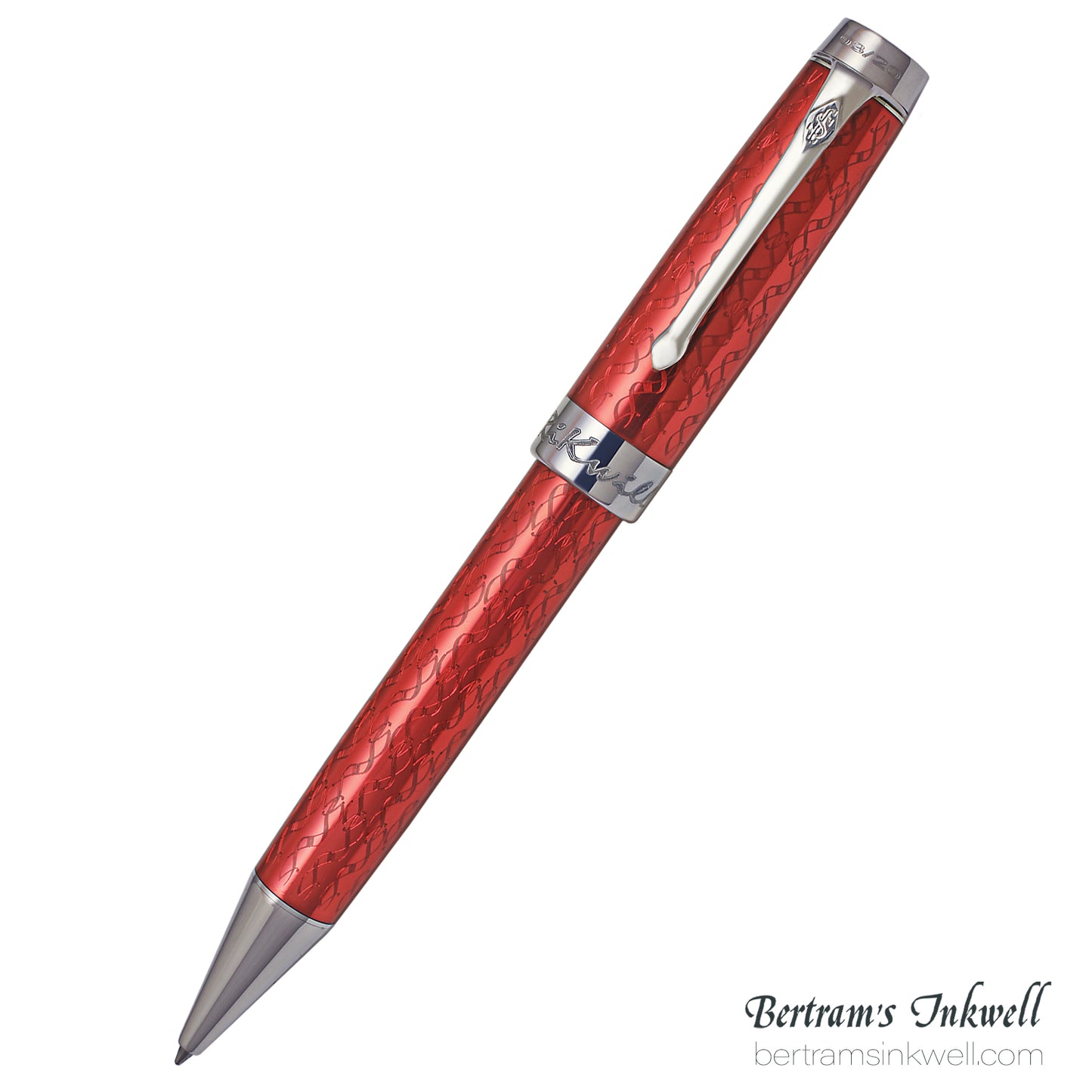 Conway Stewart Duro Serling Silver and Enamel Cherry Red Limited Edition Ballpoint Pen, 2012