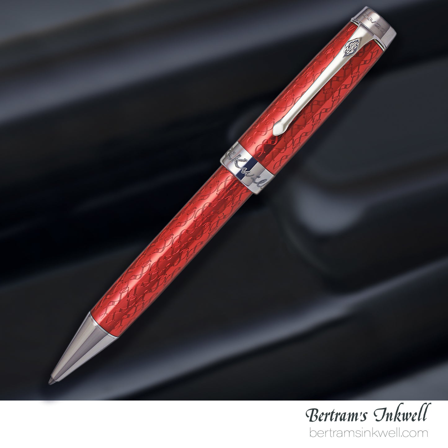Conway Stewart Duro Serling Silver and Enamel Cherry Red Limited Edition Ballpoint Pen, 2012