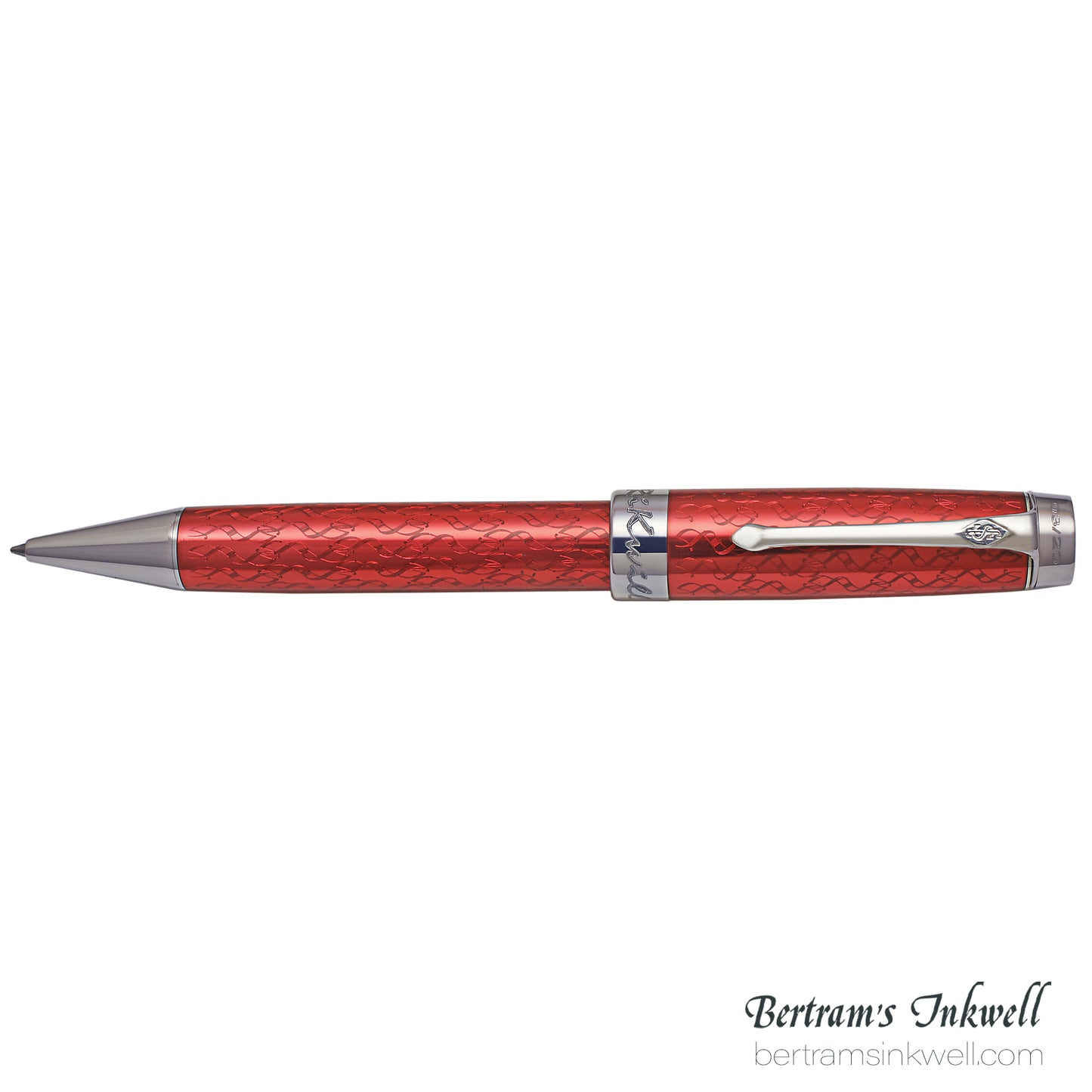 Conway Stewart Duro Serling Silver and Enamel Cherry Red Limited Edition Ballpoint Pen, 2012