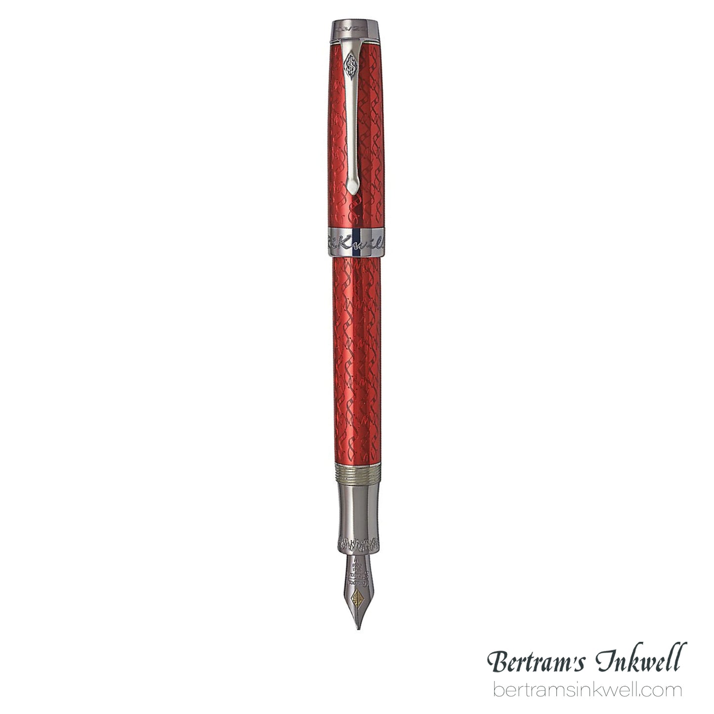 Conway Stewart Duro Serling Silver and Enamel Cherry Limited Edition Fountain/Rollerball Pen, 2012