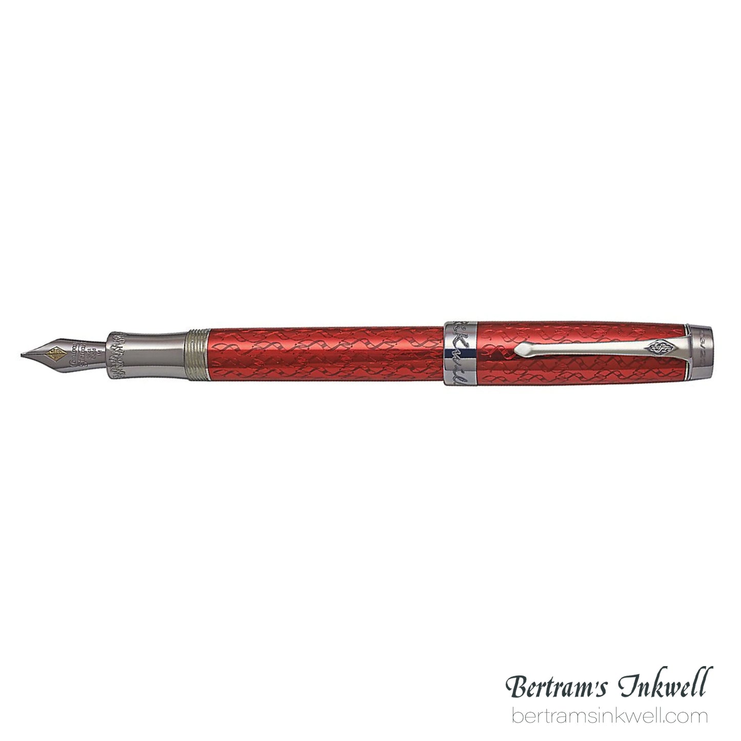 Conway Stewart Duro Serling Silver and Enamel Cherry Limited Edition Fountain/Rollerball Pen, 2012