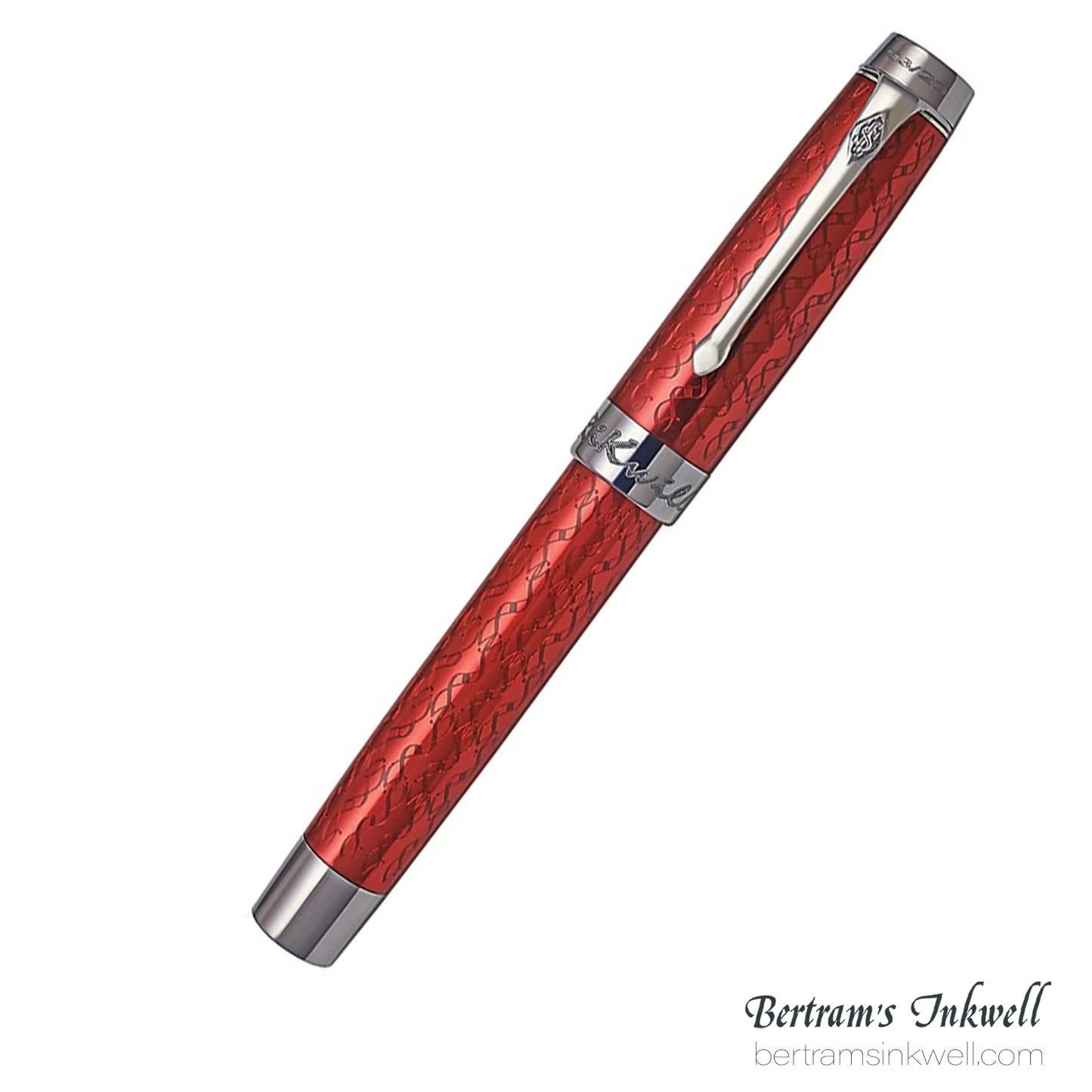 Conway Stewart Duro Serling Silver and Enamel Cherry Limited Edition Fountain/Rollerball Pen, 2012