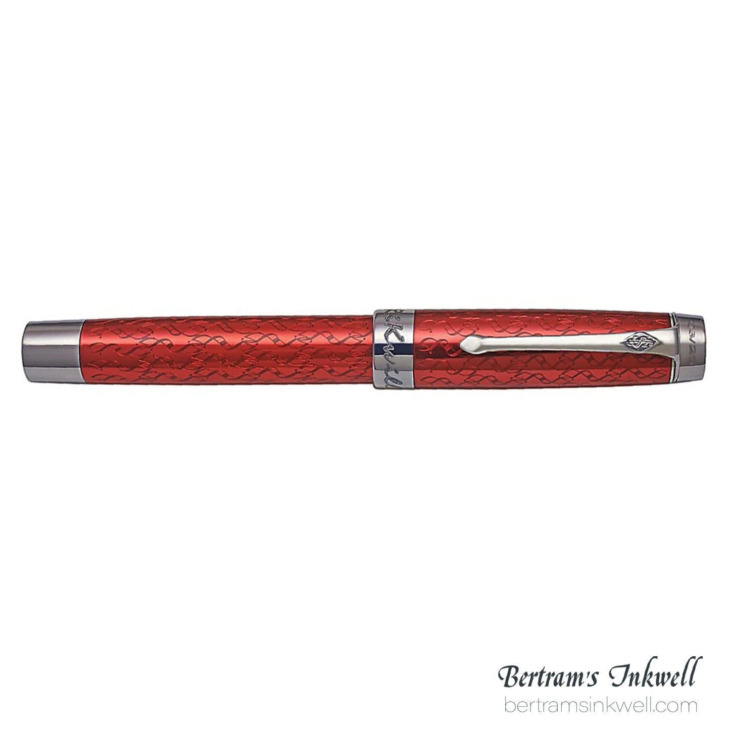 Conway Stewart Duro Serling Silver and Enamel Cherry Limited Edition Fountain/Rollerball Pen, 2012