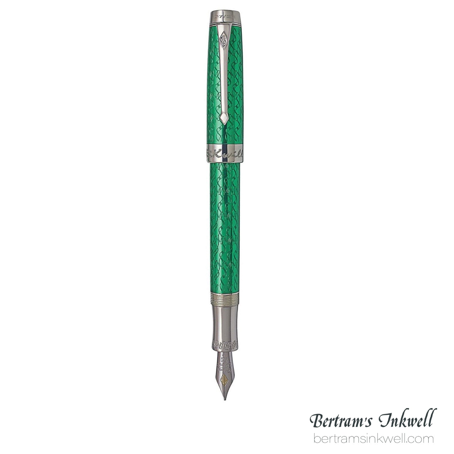 Conway Stewart Duro Serling Silver and Enamel Lime Limited Edition Fountain/Rollerball Pen, 2012