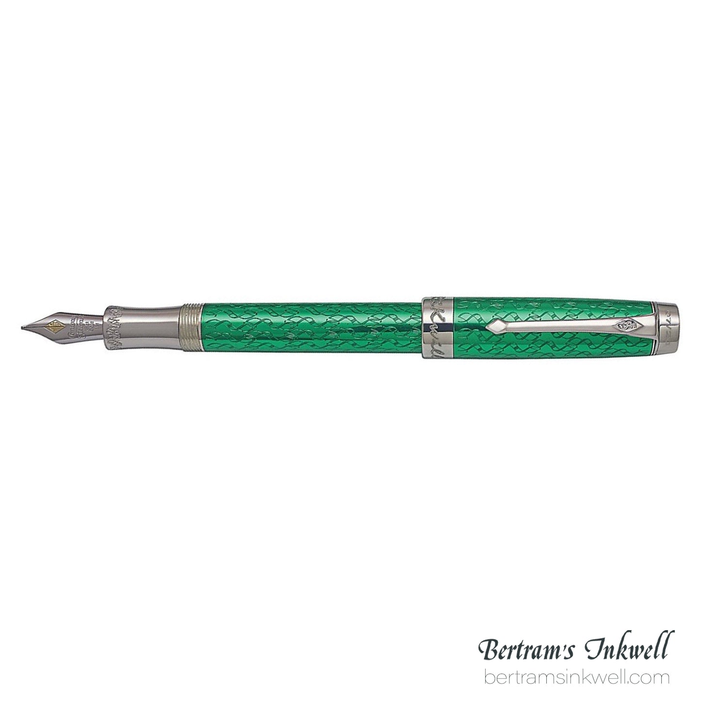Conway Stewart Duro Serling Silver and Enamel Lime Limited Edition Fountain/Rollerball Pen, 2012
