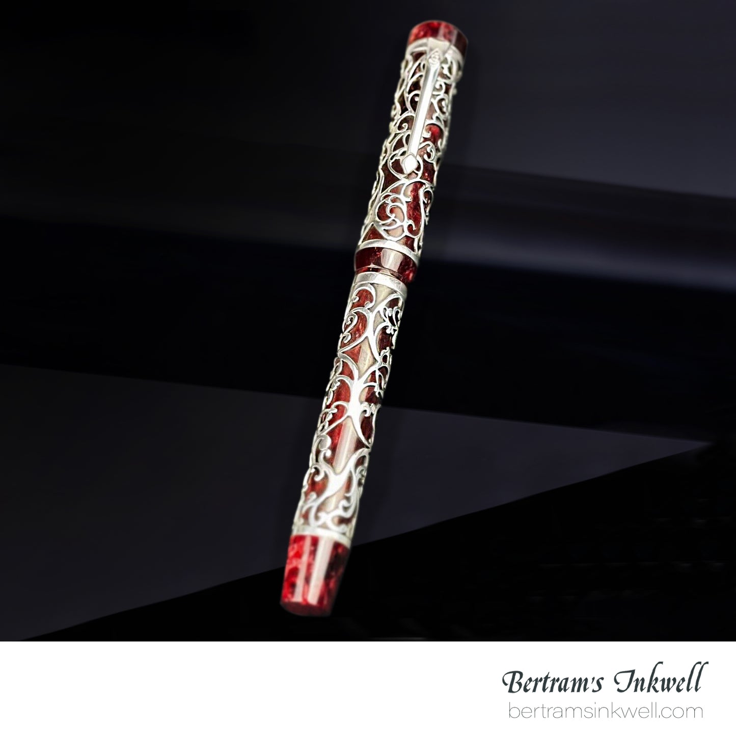 Conway Stewart Sterling Silver Henry Simpole Chatsworth Burgundy Blush Limited Edition Fountain Pen, 2007