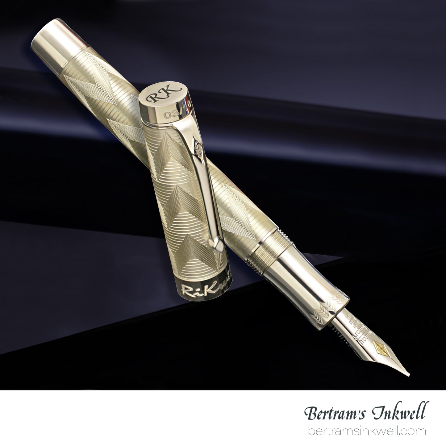 Conway Stewart Duro Serling Silver and Enamel Crystal Limited Edition Fountain/Rollerball Pen, 2012