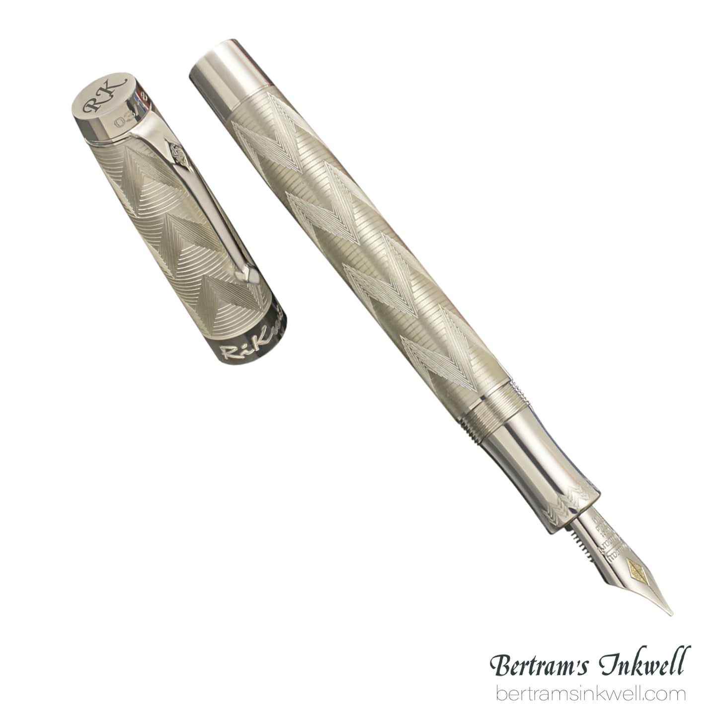 Conway Stewart Duro Serling Silver and Enamel Crystal Limited Edition Fountain/Rollerball Pen, 2012