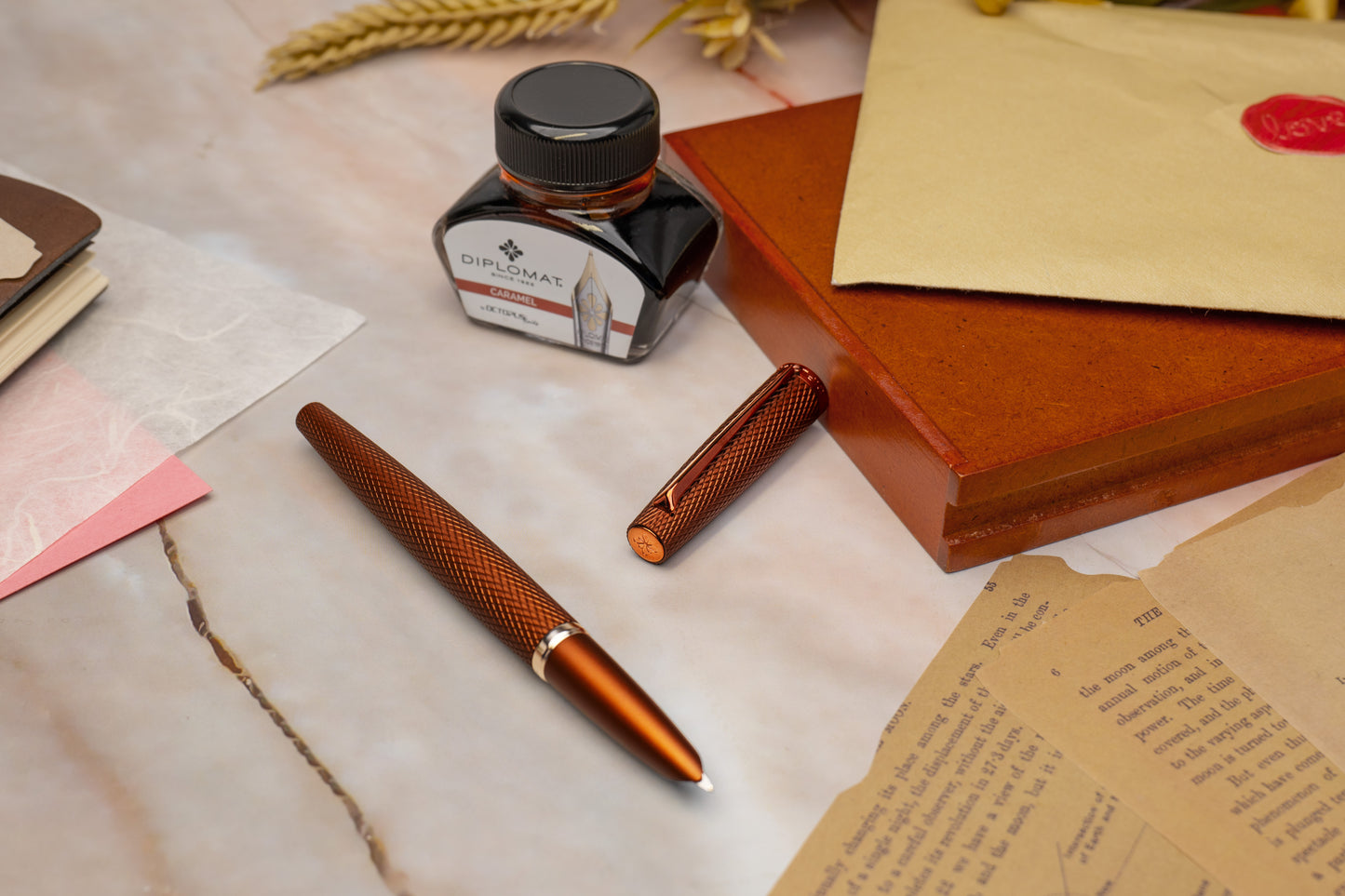 Diplomat Viper Brown Guilloche Fountain Pen