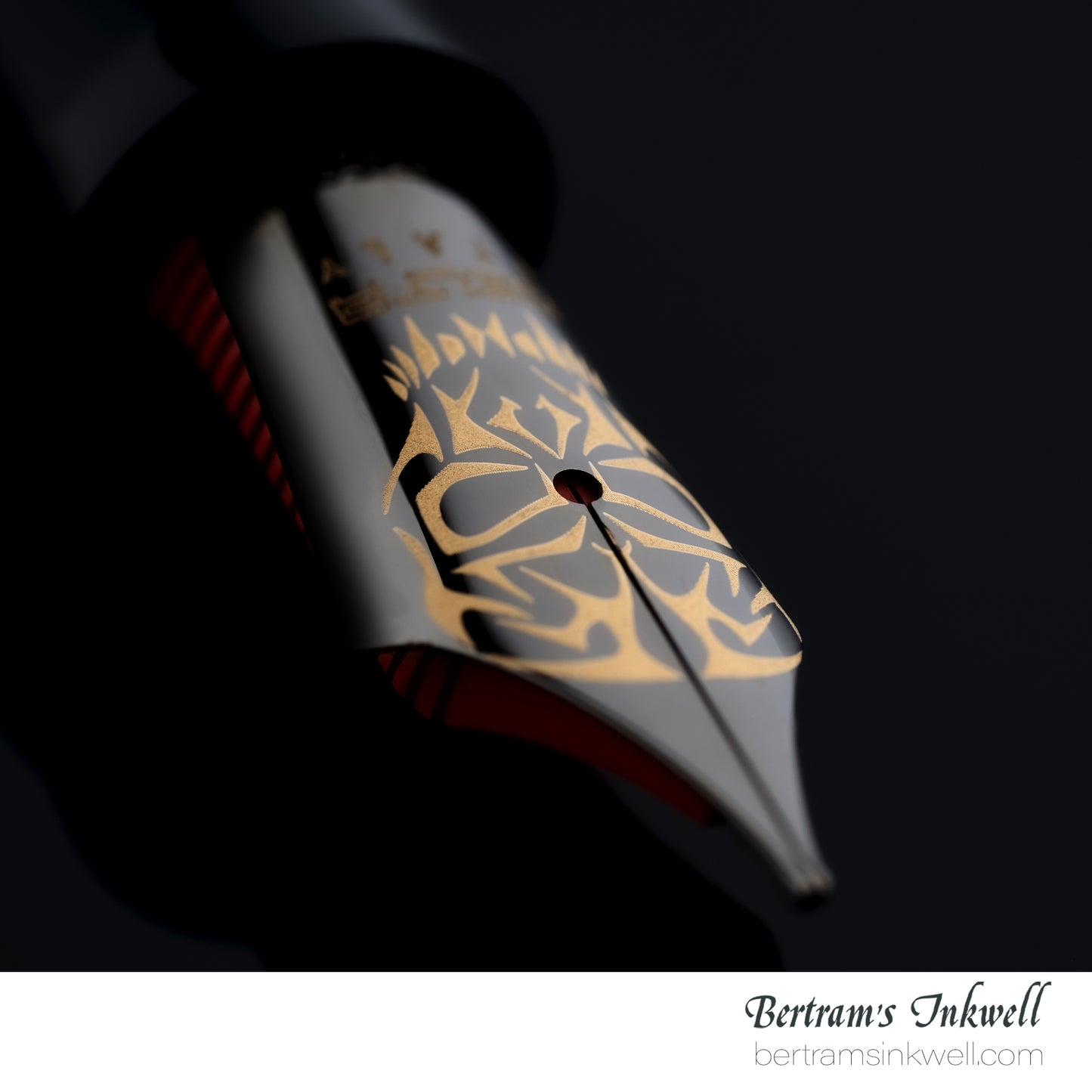 Delta Indigenous People Simbu Dancing Skeletons - Black Resin - Gold-Plated Sterling Silver Cage (Limited Edition) Fountain Pen
