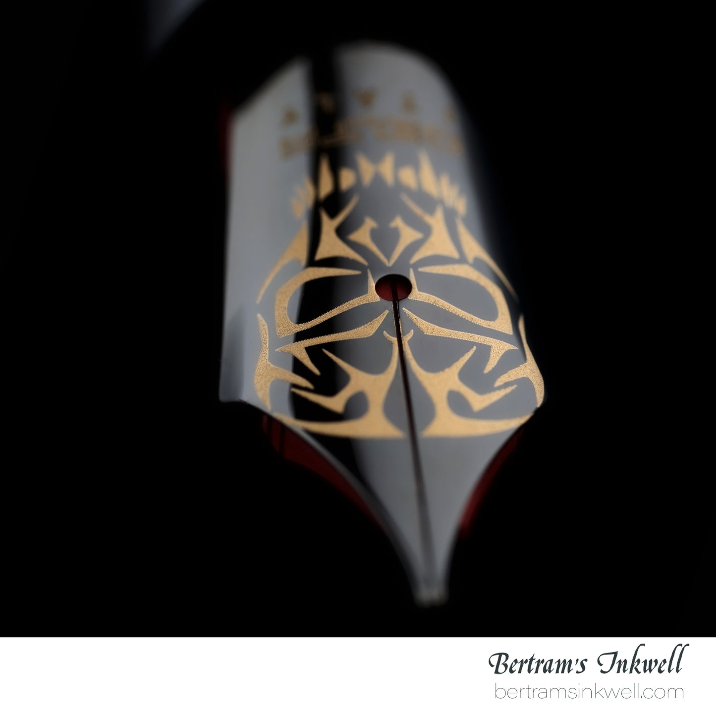 Delta Indigenous People Simbu Dancing Skeletons - Black Resin - Gold-Plated Sterling Silver Cage (Limited Edition) Fountain Pen
