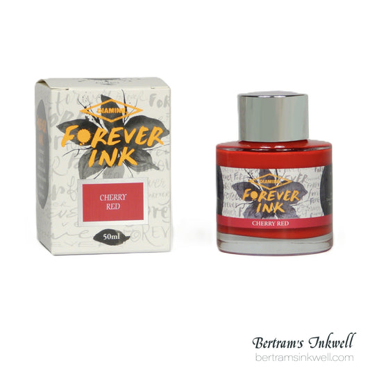 Diamine Forever Permanent Pigment Bottled Ink Cherry Red 50ml