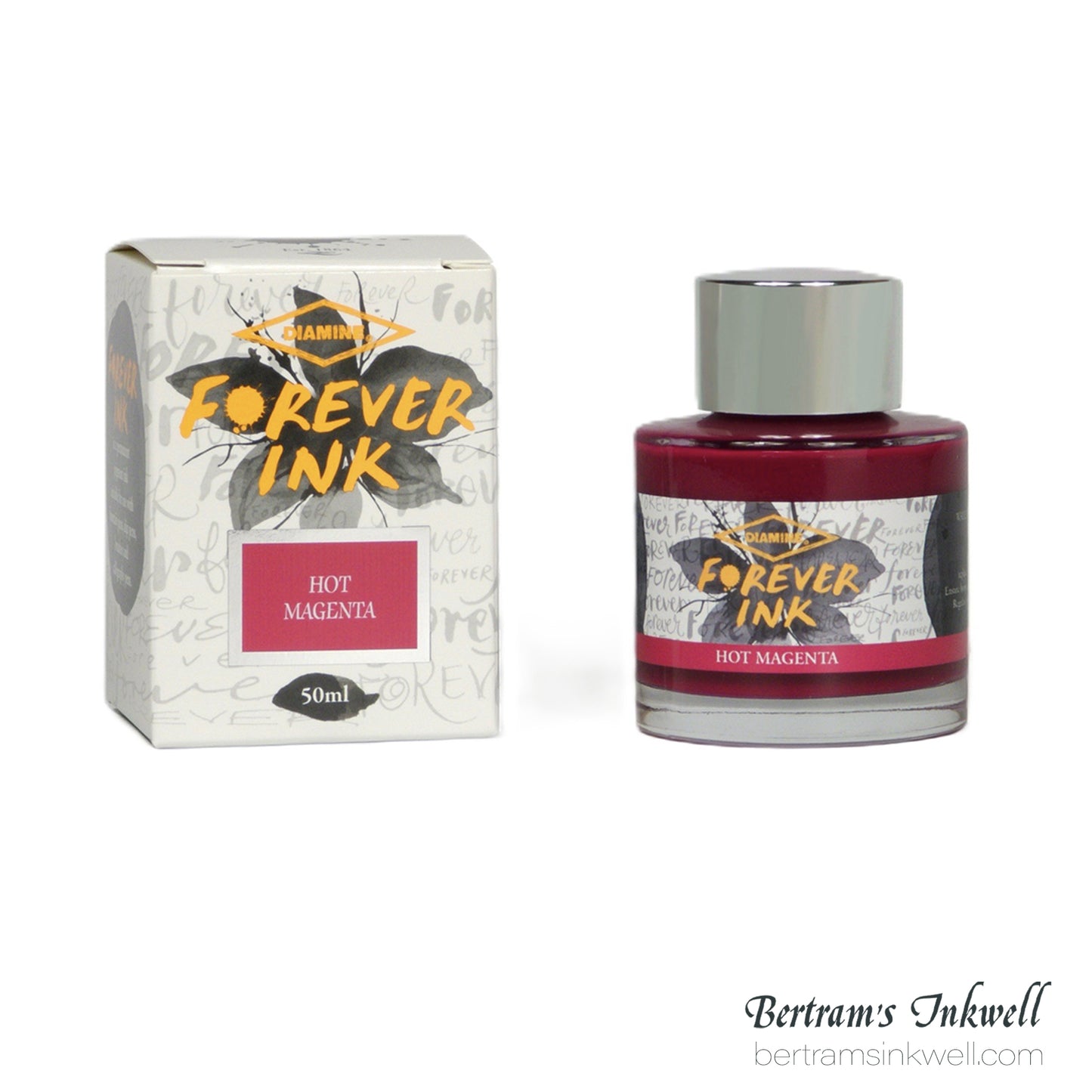 Diamine Forever Permanent Pigment Bottled Ink Hot Magenta 50ml