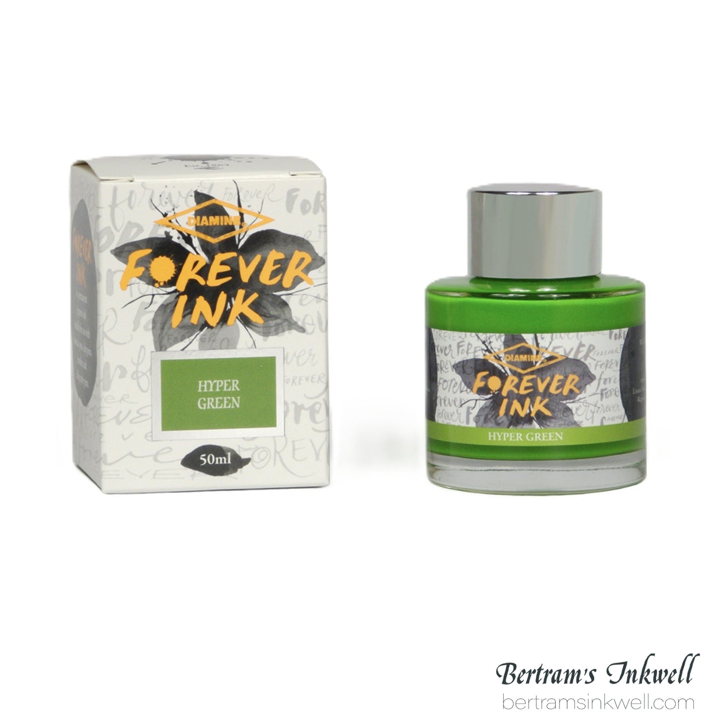 Diamine Forever Permanent Pigment Bottled Ink Hyper Green 50ml