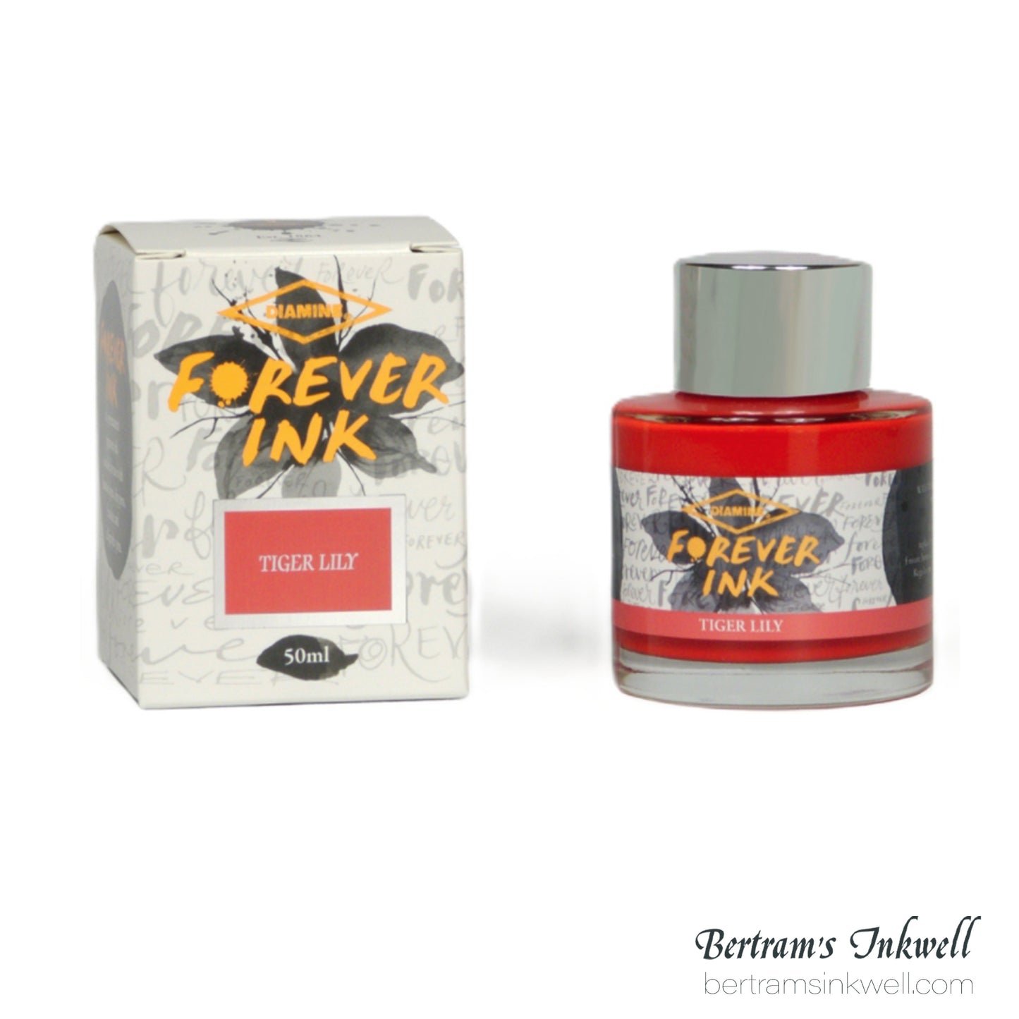 Diamine Forever Permanent Pigment Bottled Ink Tiger Lily 50ml