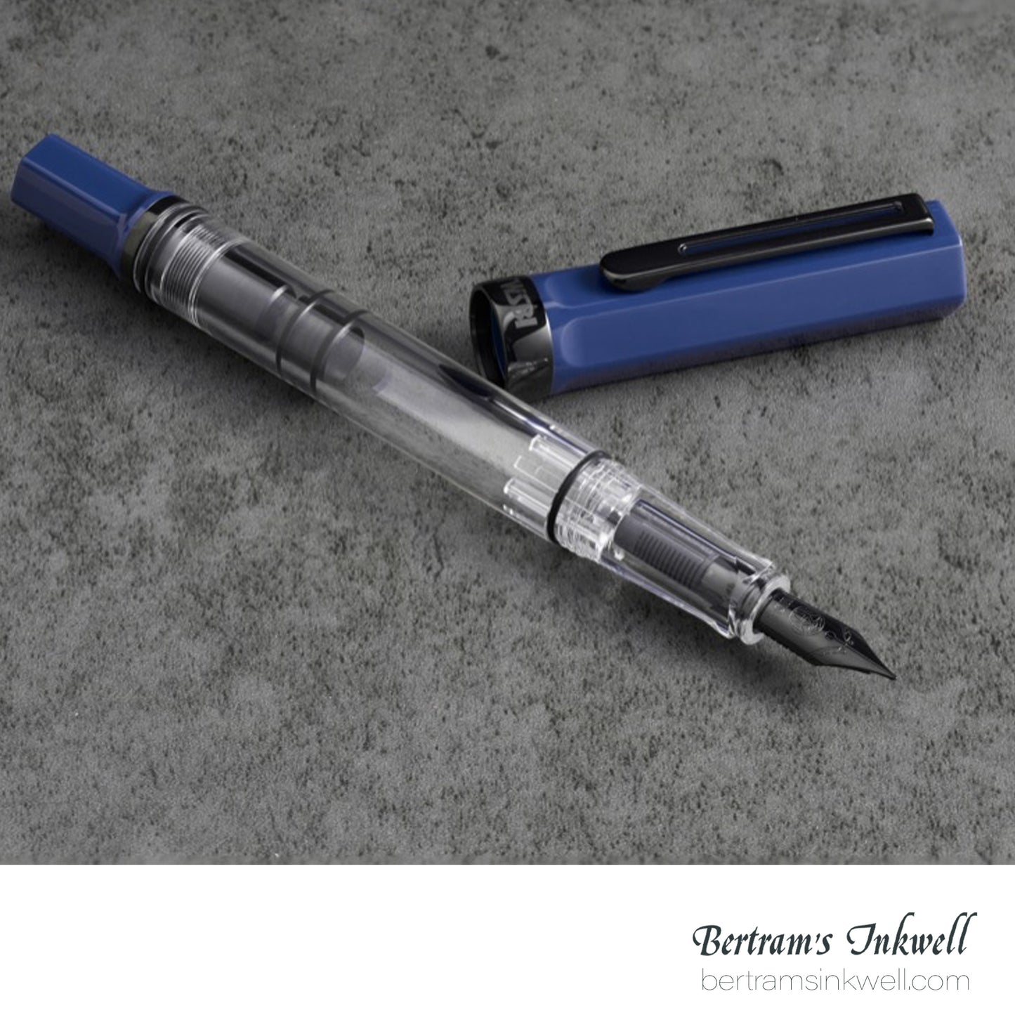 TWSBI Eco Transparent Slate Blue with Onyx Fountain Pen