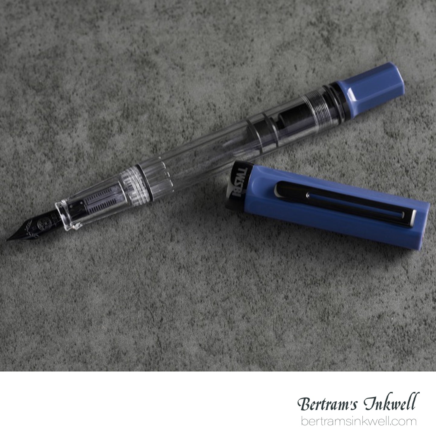 TWSBI Eco Transparent Slate Blue with Onyx Fountain Pen