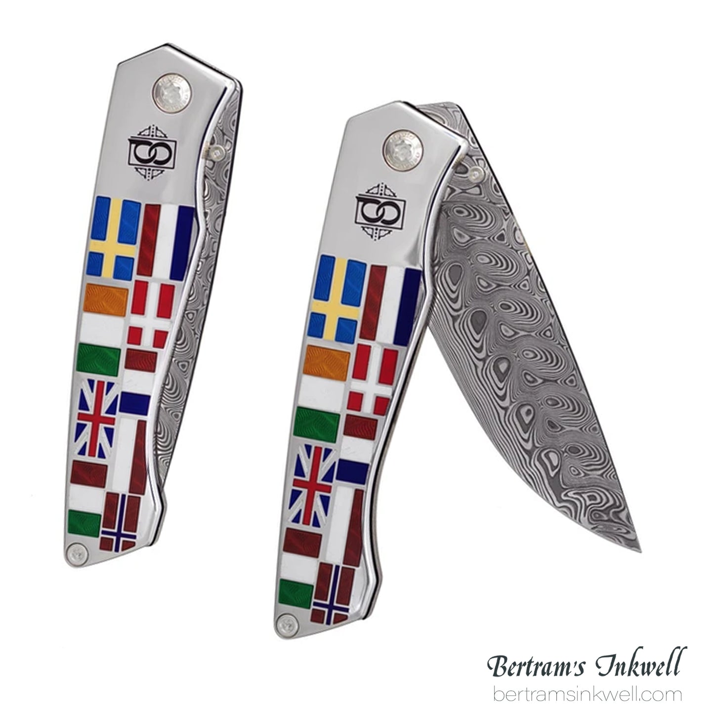 David Oscarson Ellis Island Translucent White Hard Enamel Folding Knife